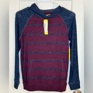 Rumi & Ryder Raglan Long Sleeve Hoodie Pullover Size M